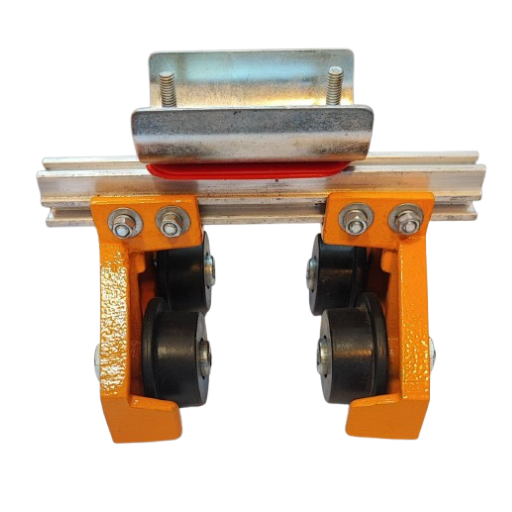 قرقره تیر آهنی بدنه آلومینیوم چهار چرخ پلاستیک